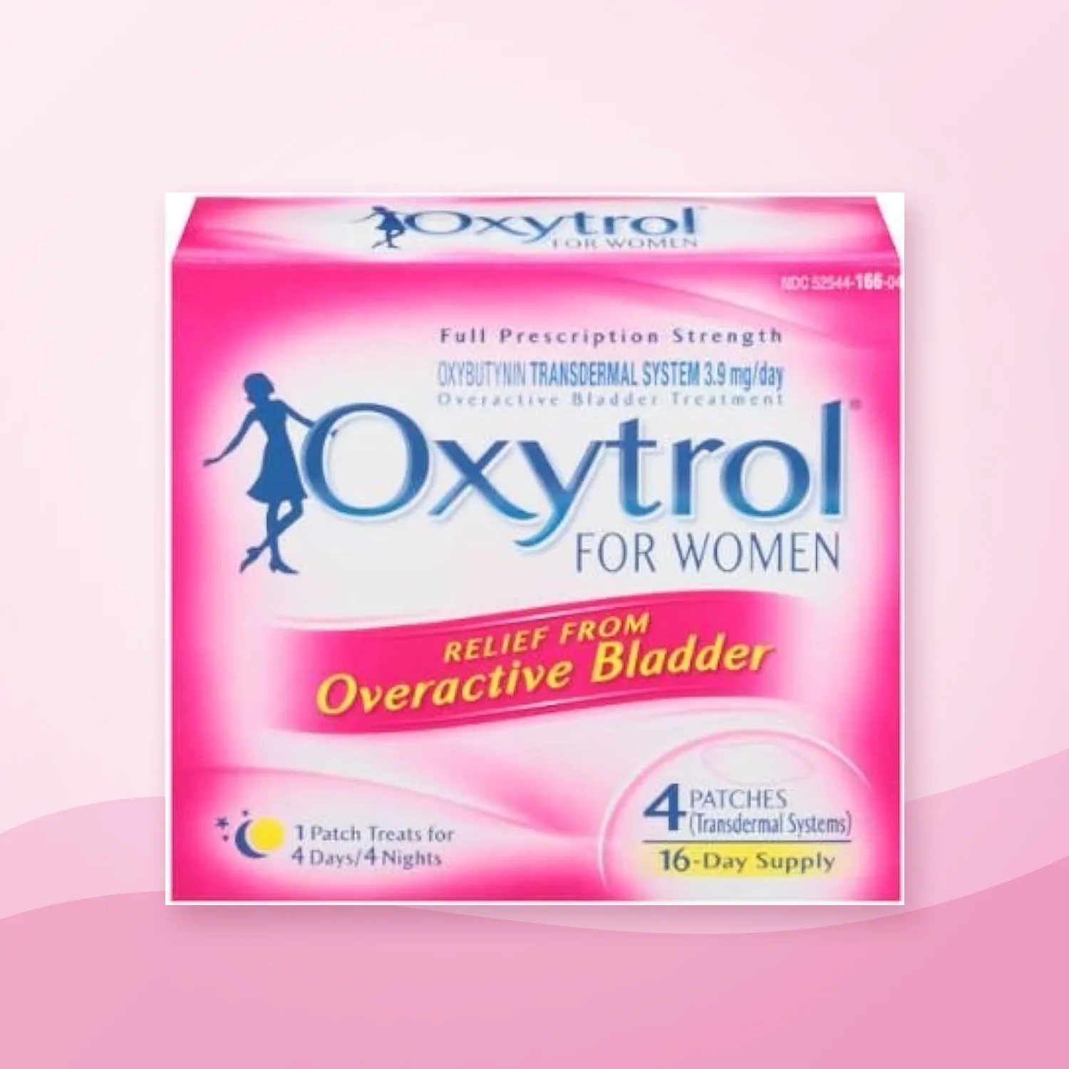 The Oxytrol for Women box of 4 patches, a 16-day supply
